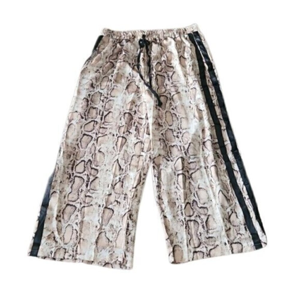 [SHEIN CURVE] Snake Skin Wide Leg Pajama Pants - Size 1XL